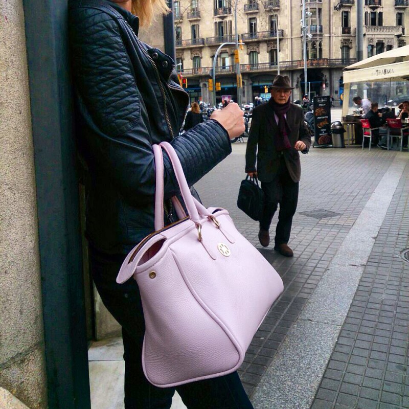 La Sibèria bolso pell mauro rosa